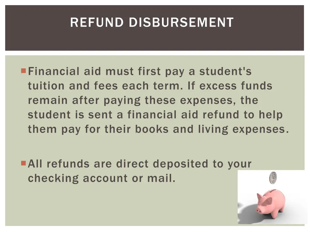refund disbursement