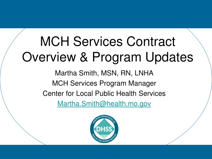 mch services contract overview program updates