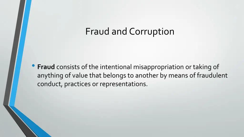 fraud and corruption