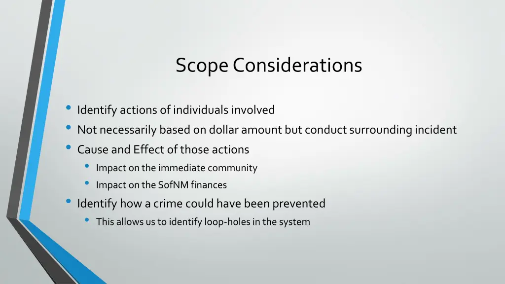 scope considerations