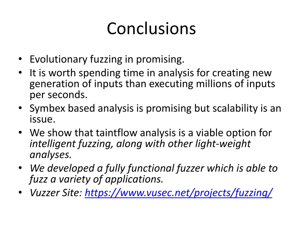 conclusions