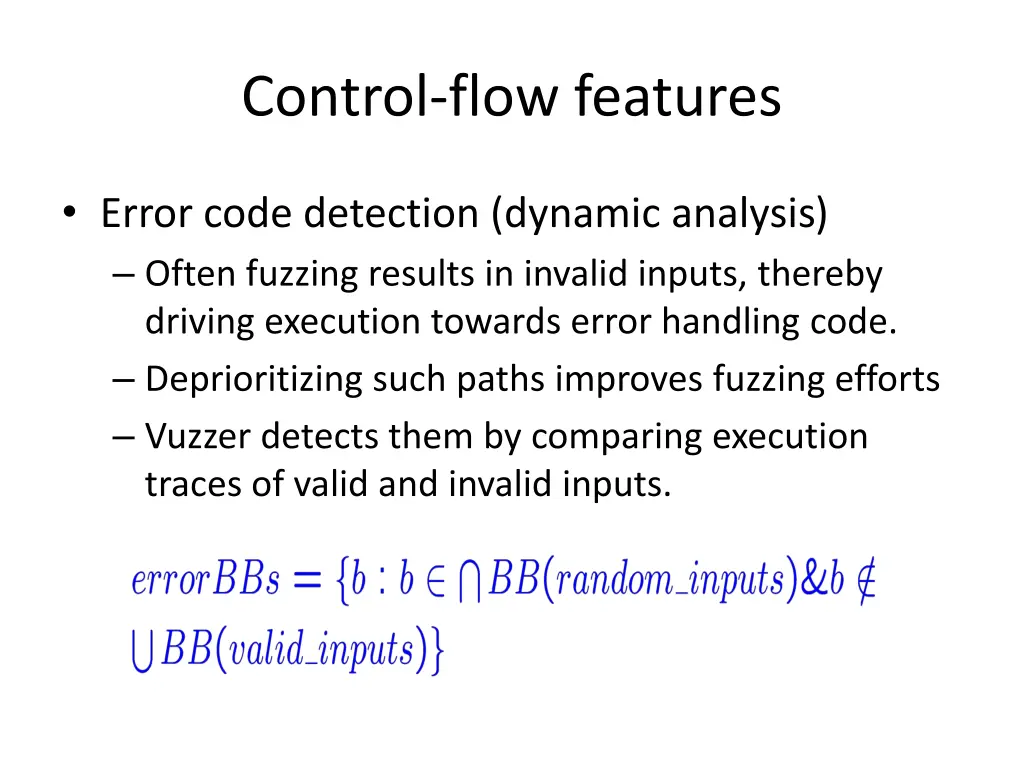 control flow features 1