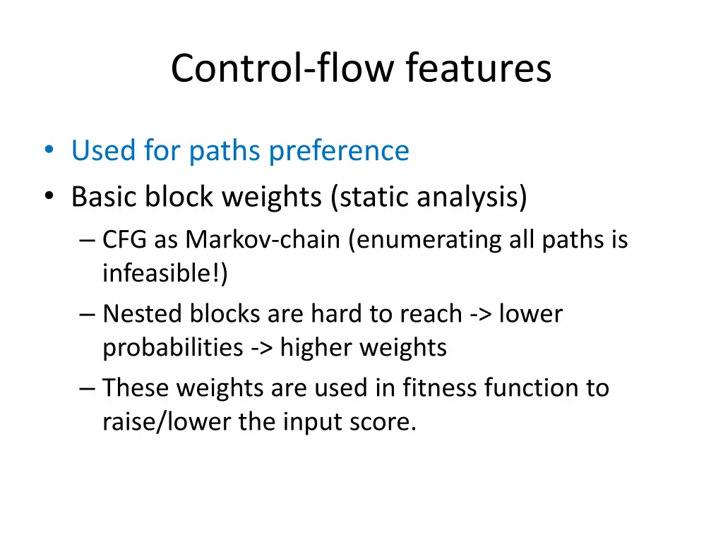 control flow features