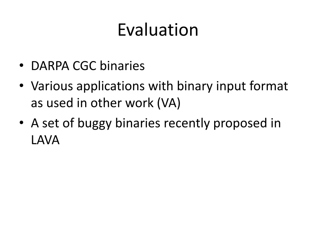 evaluation
