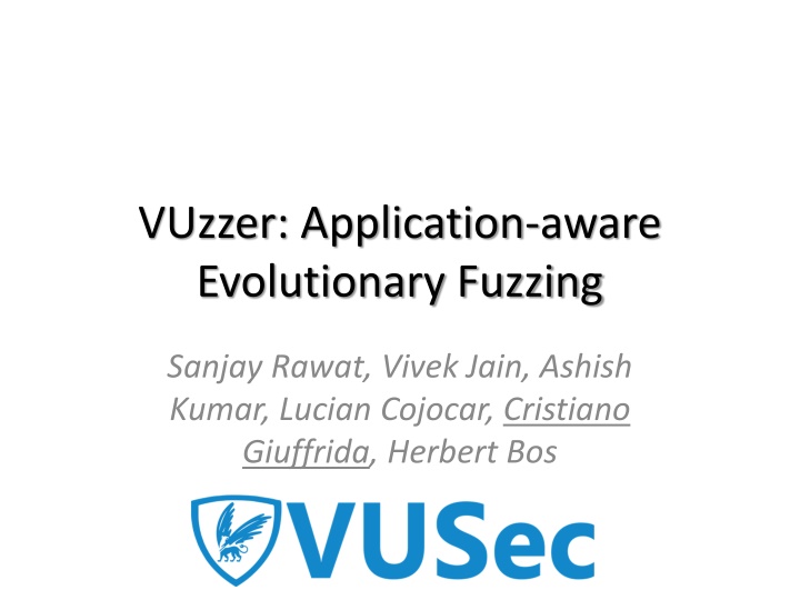 vuzzer application aware evolutionary fuzzing