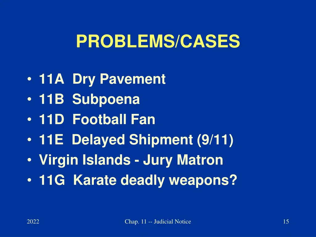 problems cases