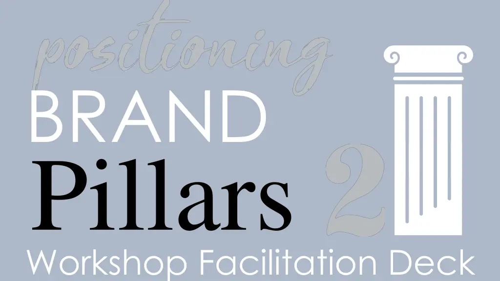 brand pillars workshop facilitation deck