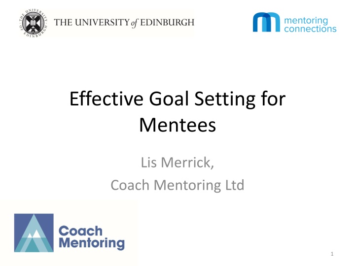 effective goal setting for mentees