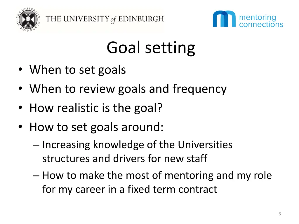 goal setting
