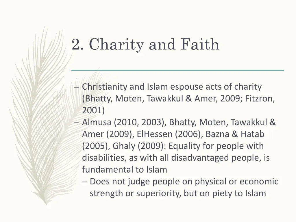2 charity and faith