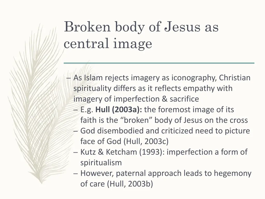 broken body of jesus as central image