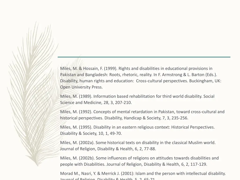 miles m hossain f 1999 rights and disabilities