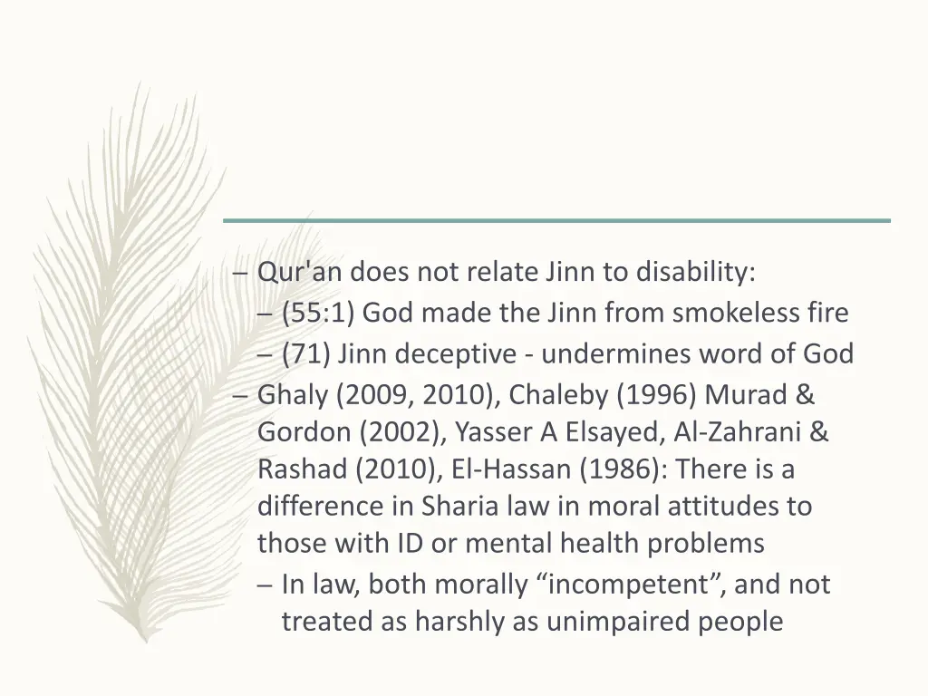 qur an does not relate jinn to disability