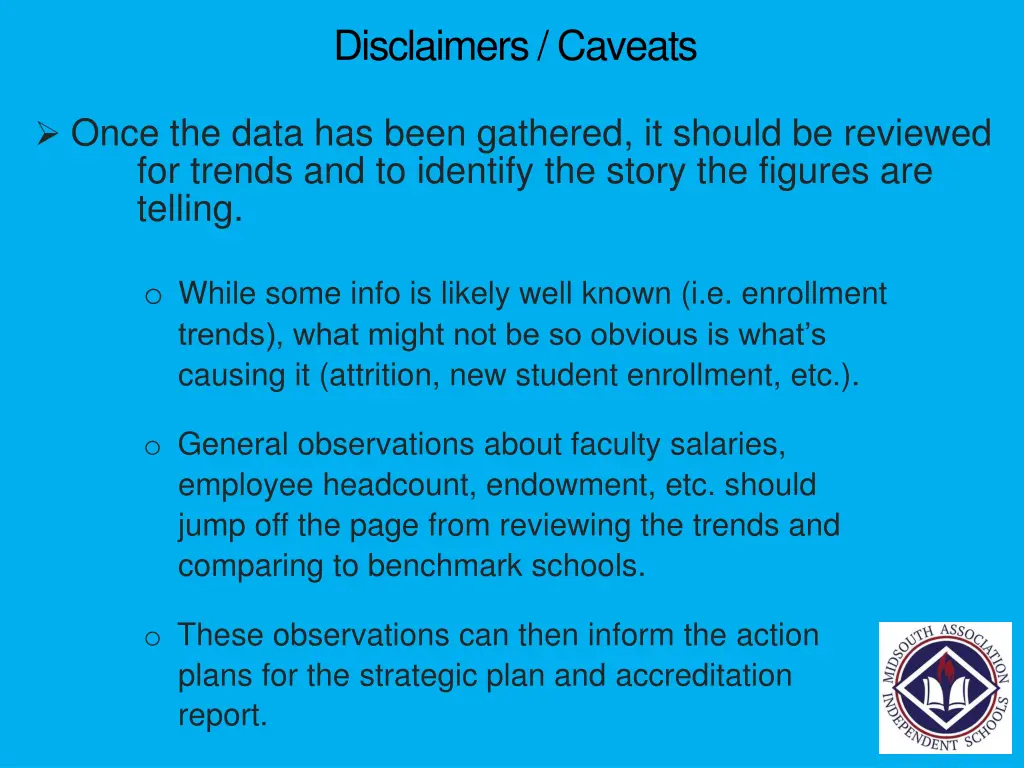 disclaimers caveats
