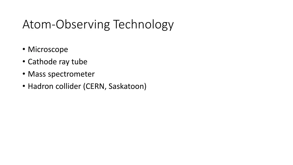 atom observing technology