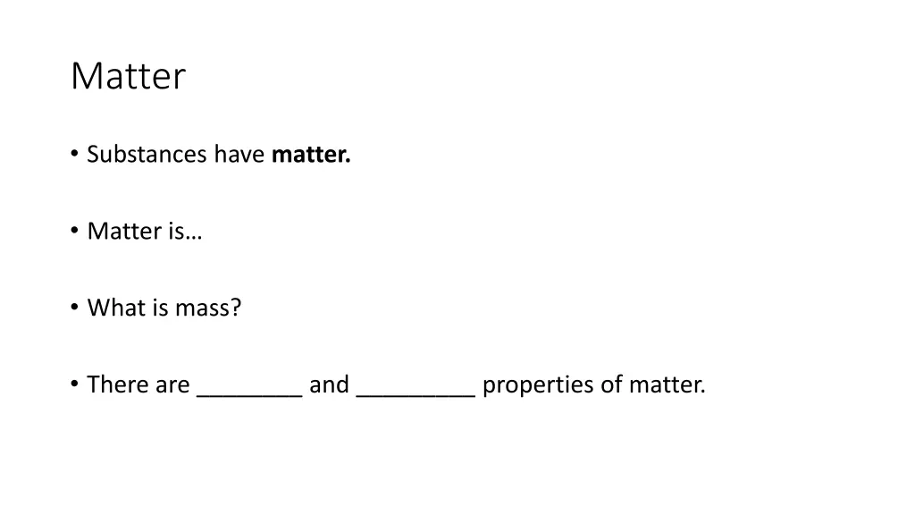 matter