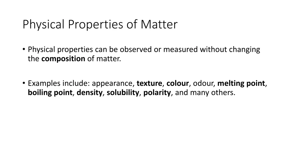 physical properties of matter 1