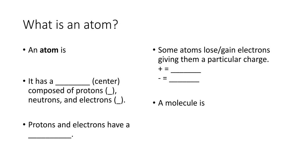 what is an atom