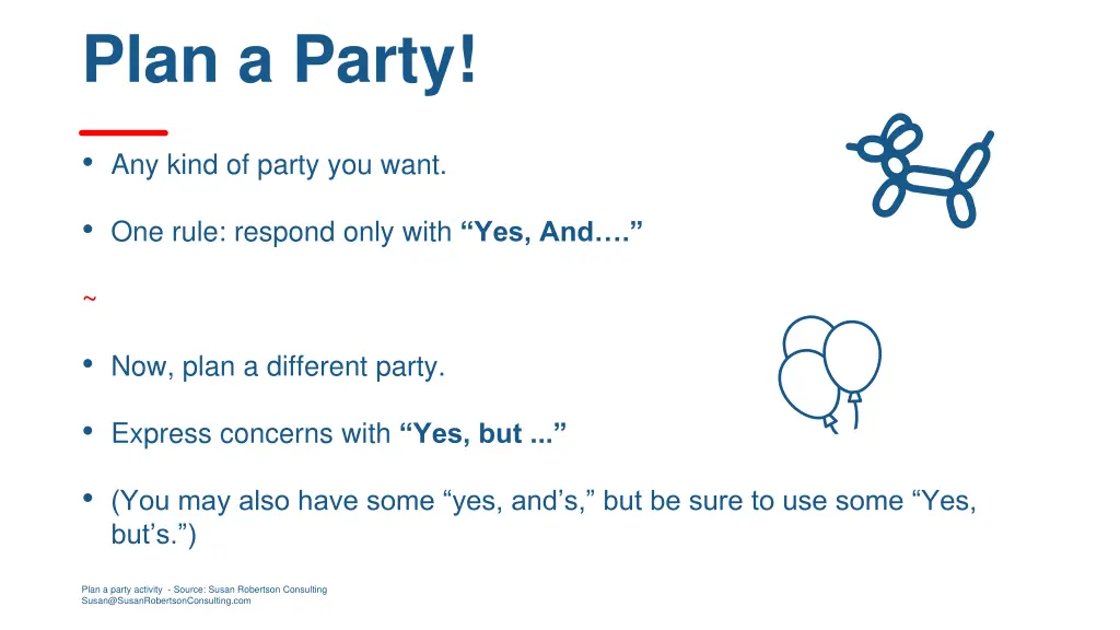 plan a party