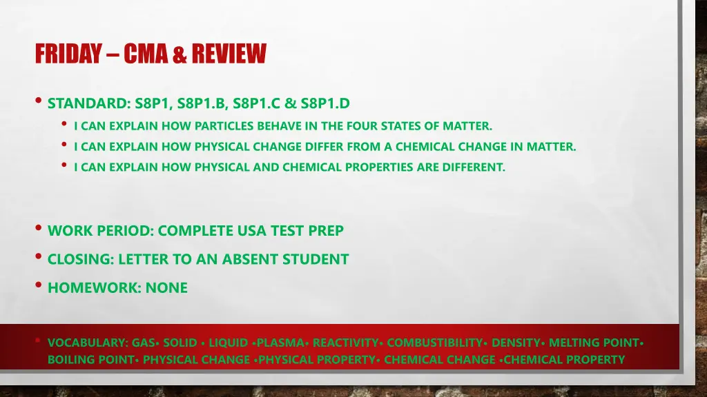 friday cma review