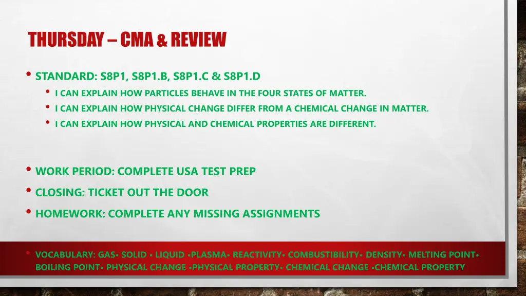 thursday cma review