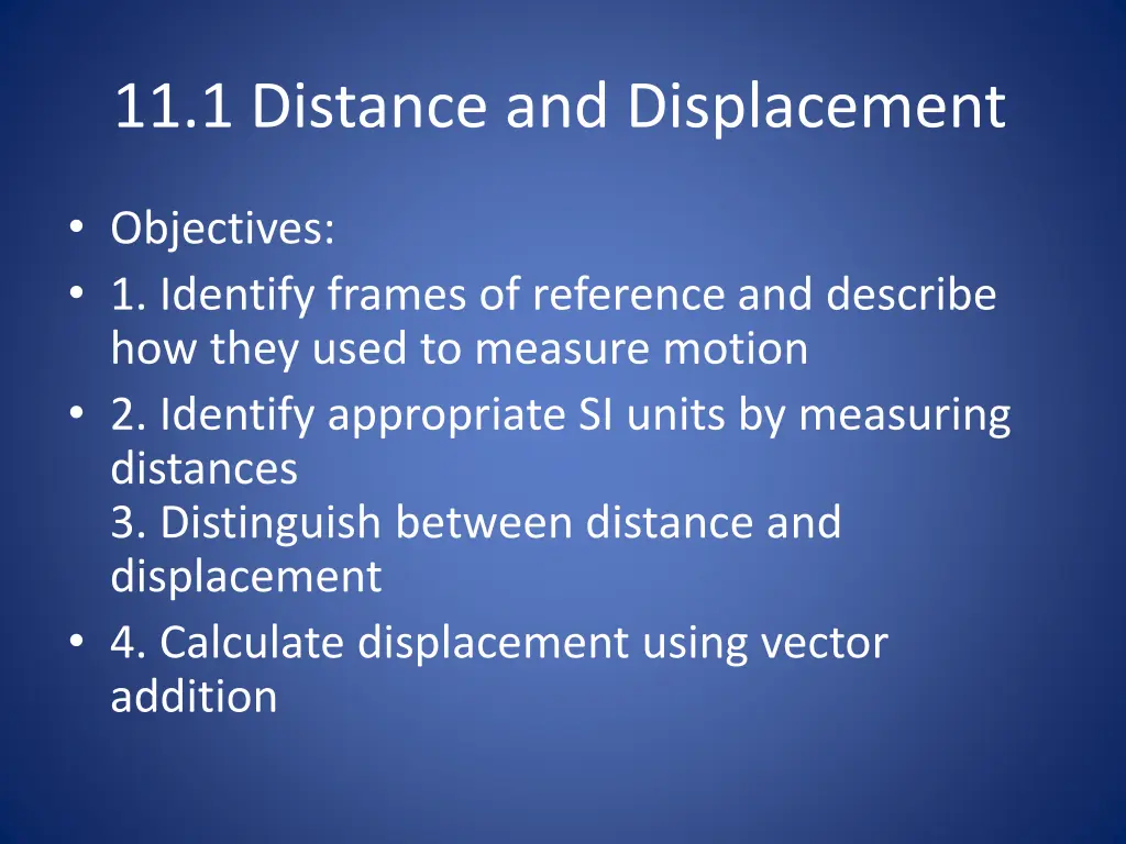 11 1 distance and displacement