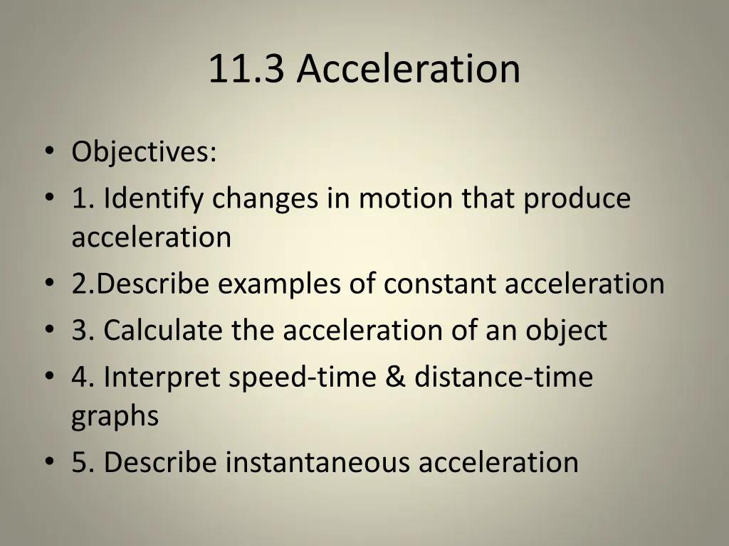 11 3 acceleration