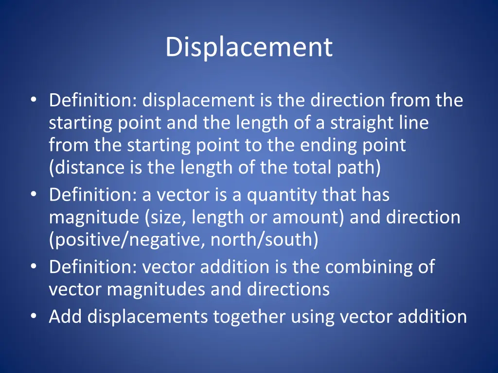 displacement
