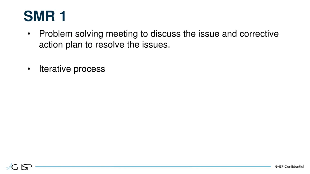 smr 1 problem solving meeting to discuss