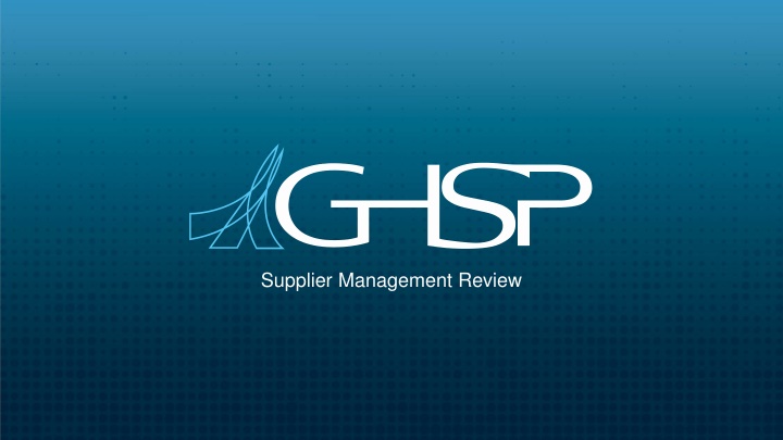 supplier management review