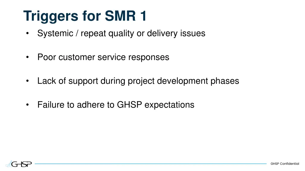 triggers for smr 1 systemic repeat quality