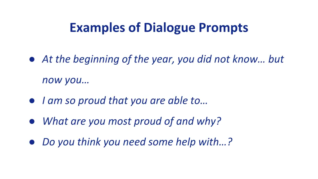examples of dialogue prompts