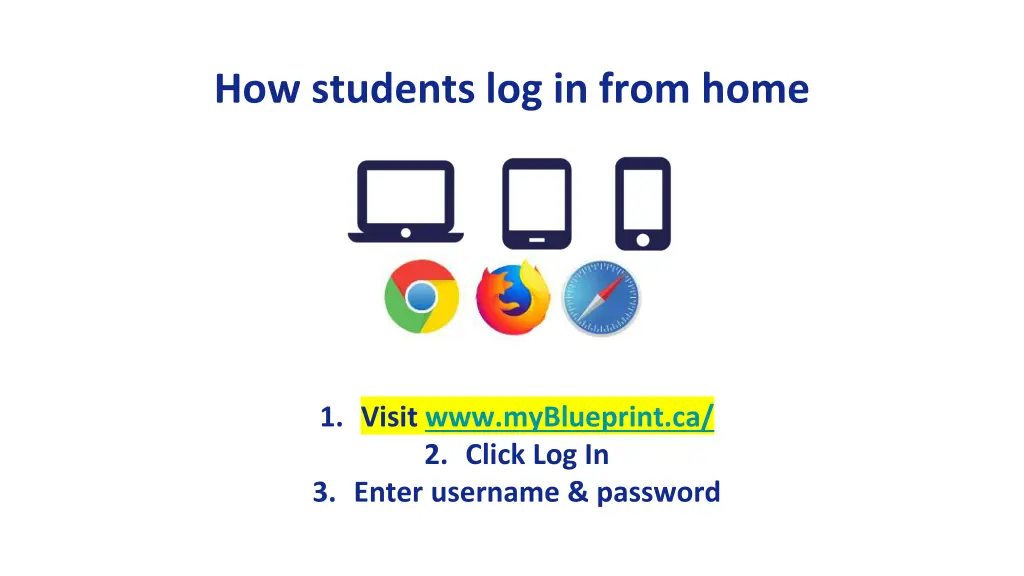 how students log in from home
