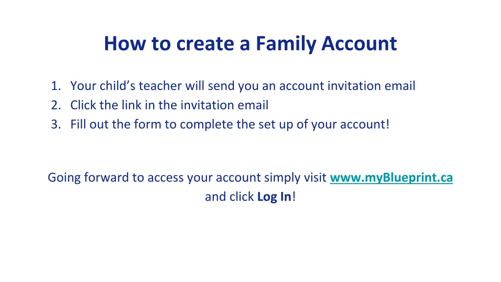how to create a family account