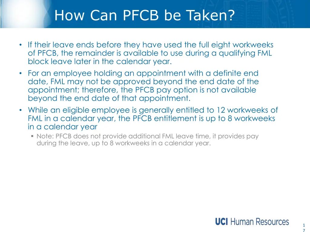 how can pfcb be taken 1
