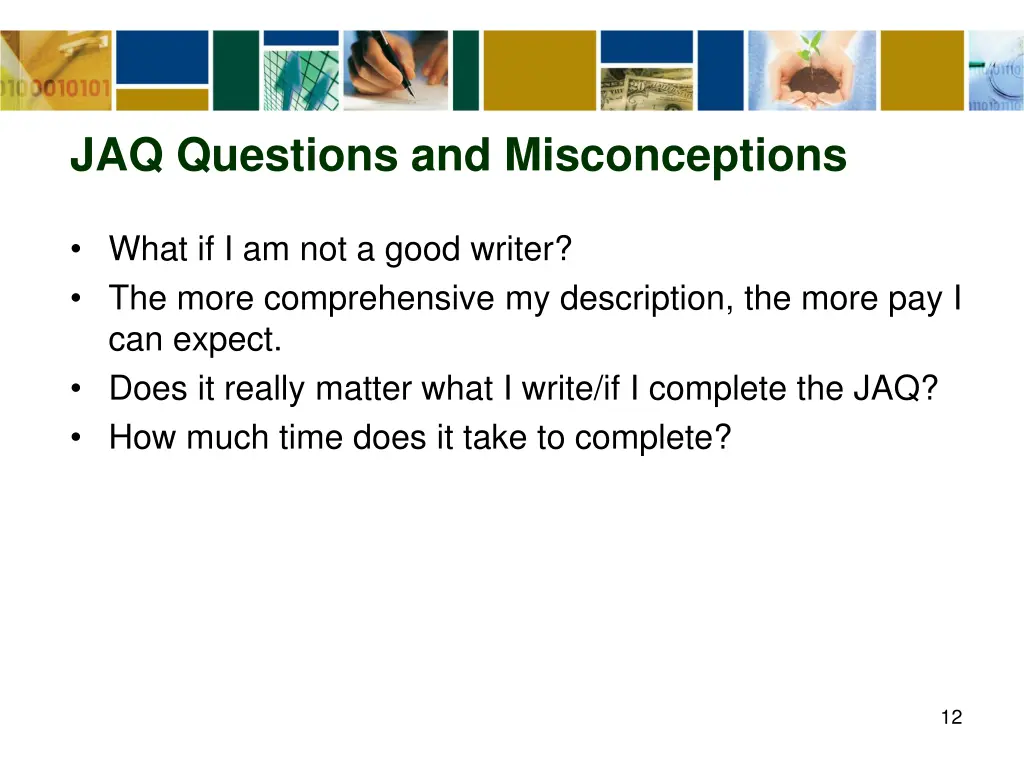 jaq questions and misconceptions