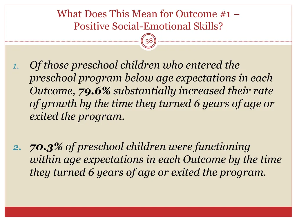 what does this mean for outcome 1 positive social