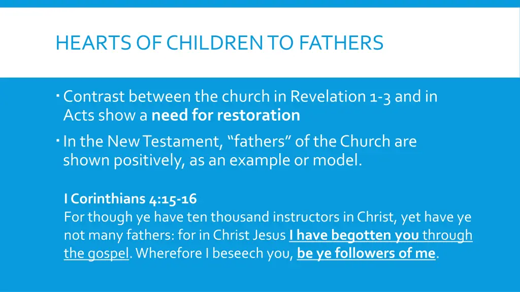 hearts of children to fathers