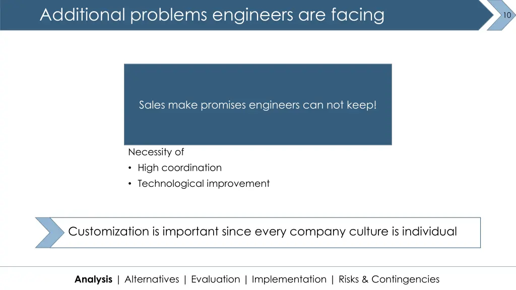 additional problems engineers are facing