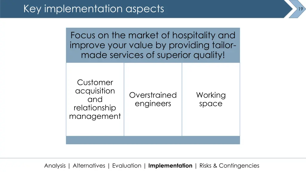 key implementation aspects