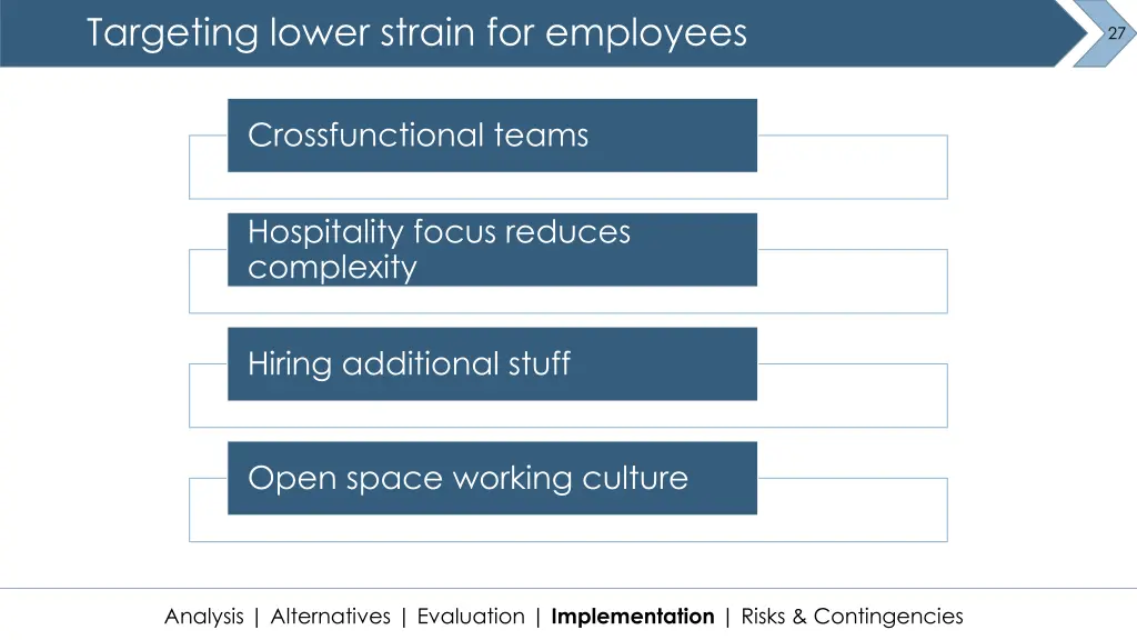 targeting lower strain for employees