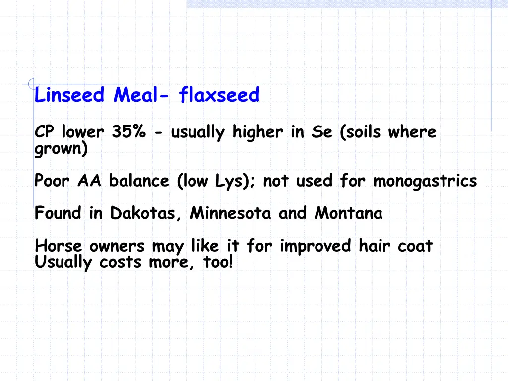 linseed meal flaxseed