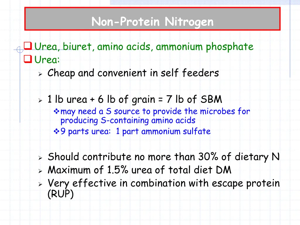 non protein nitrogen