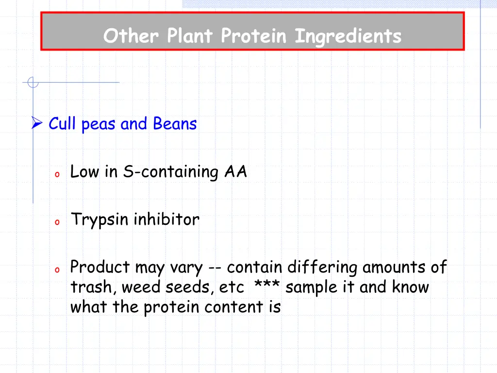 other plant protein ingredients