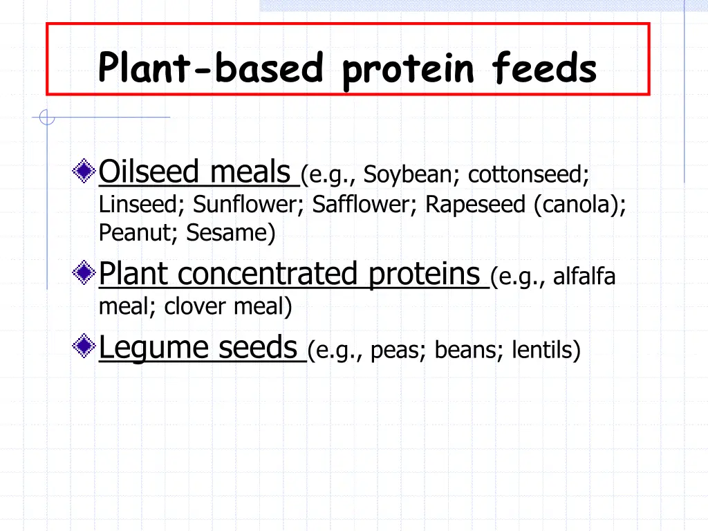 plant based protein feeds