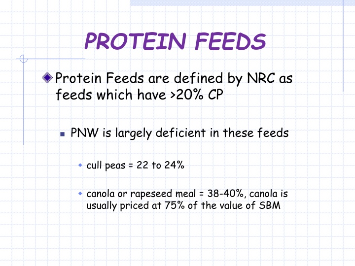 protein feeds