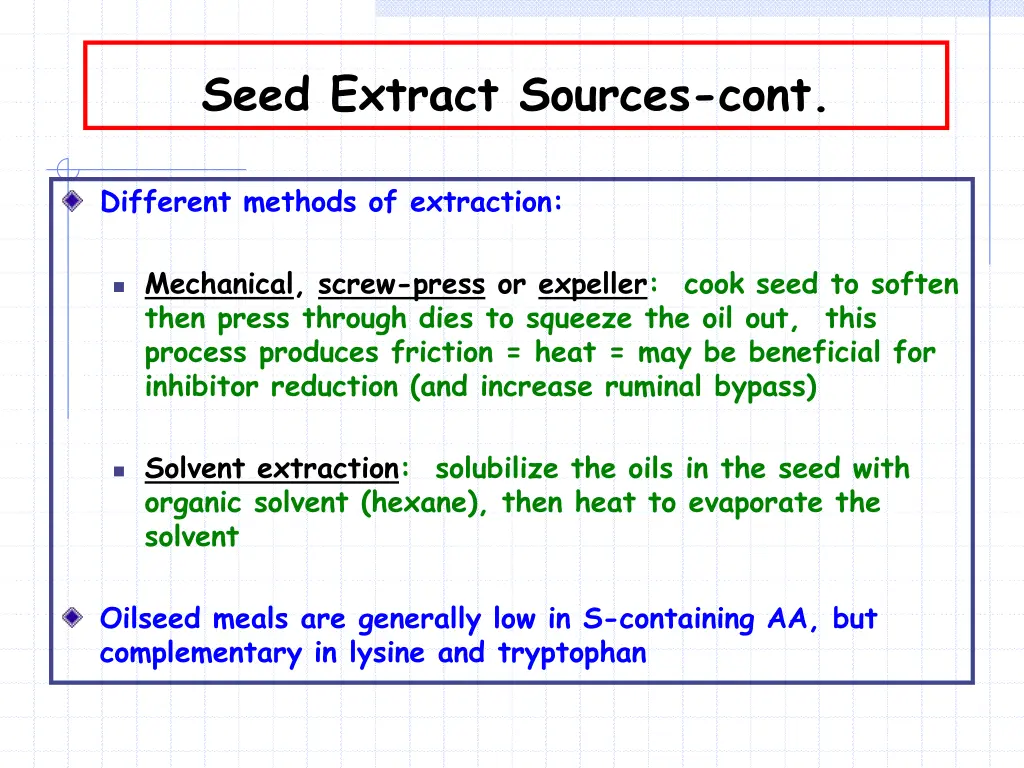 seed extract sources cont
