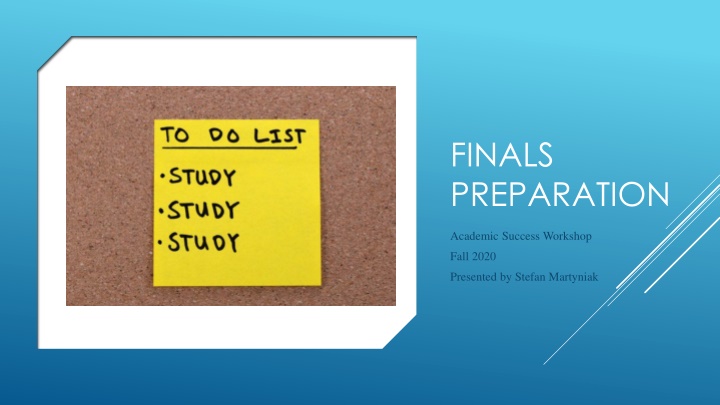 finals preparation