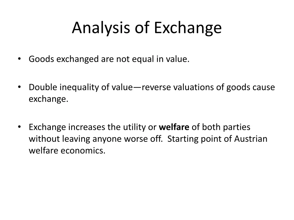analysis of exchange 1