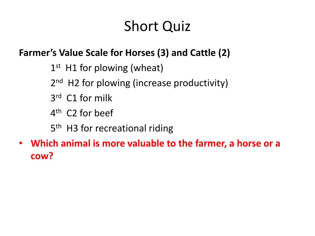 short quiz